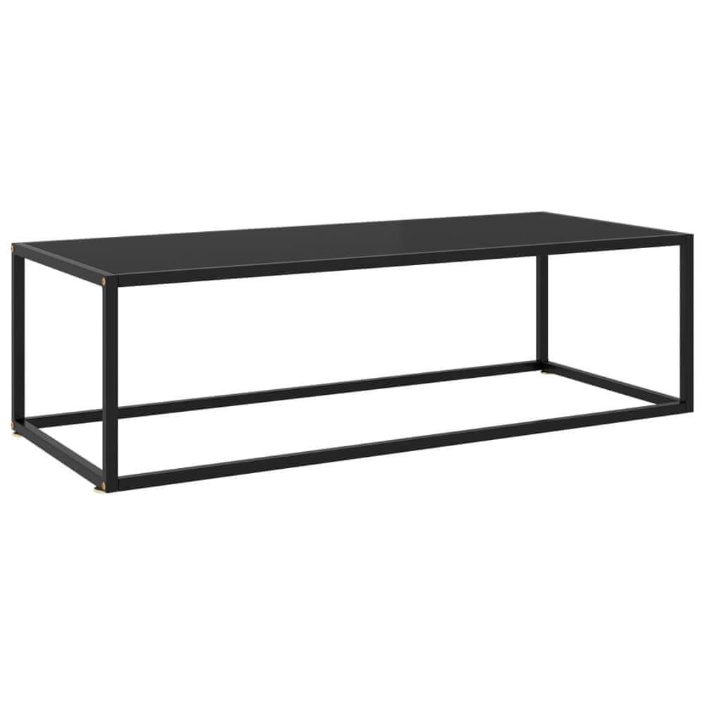 Vidaxl Konferenčný stolík, čierny, čierne sklo 120x50x35 cm